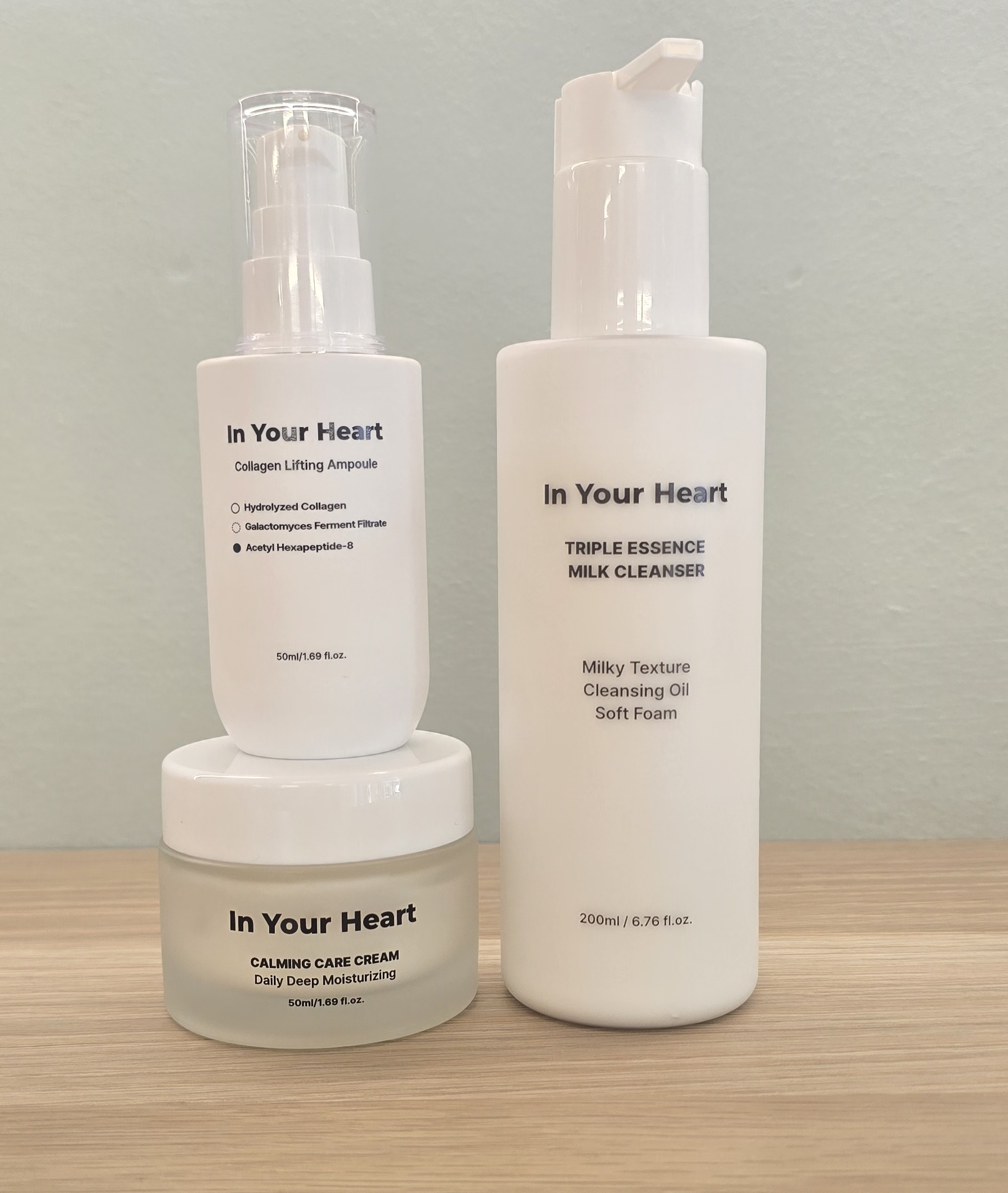 Set In Your Heart: Detergente, siero e crema