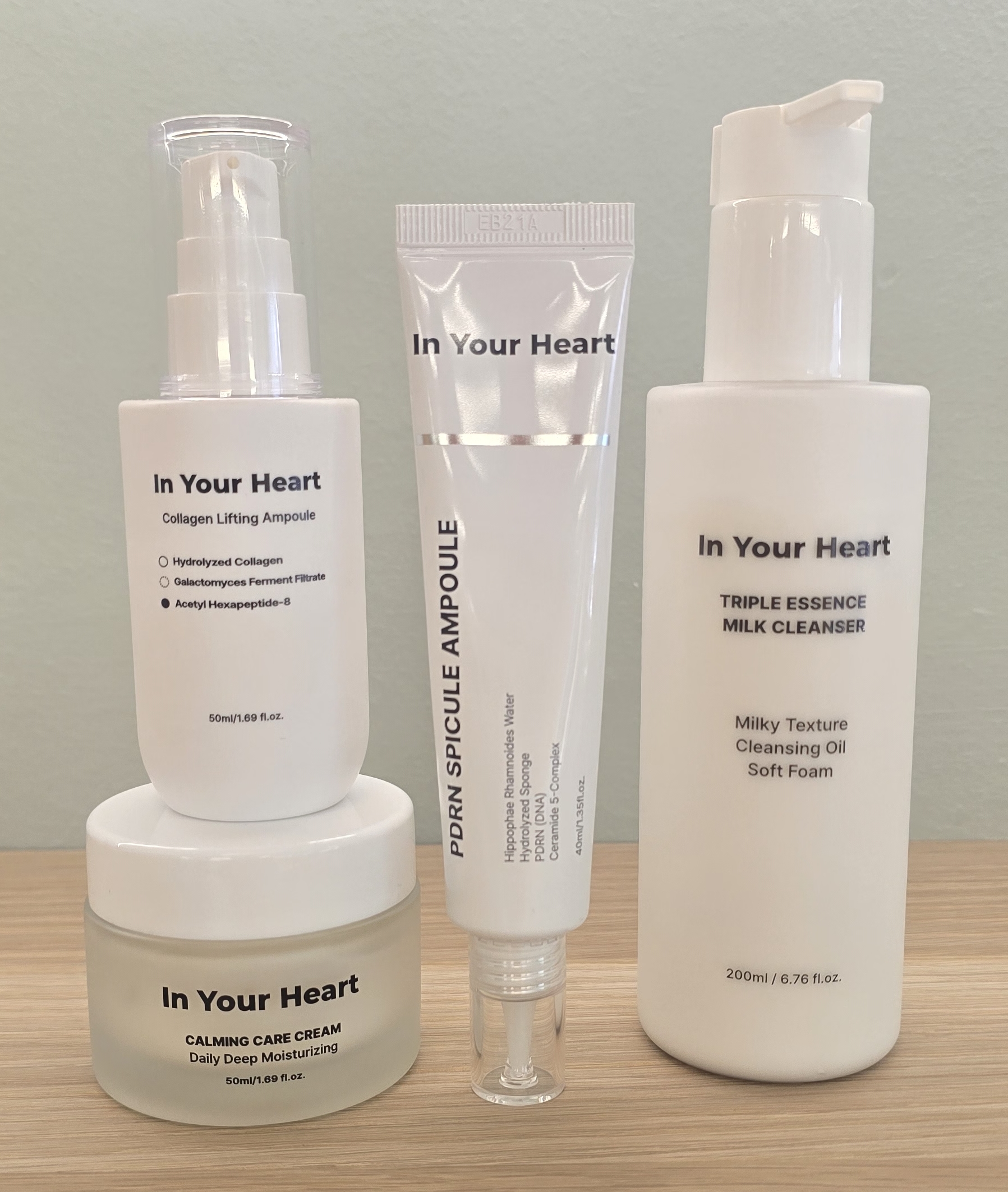 Set In Your Heart: Detergente, siero, ampolla e crema